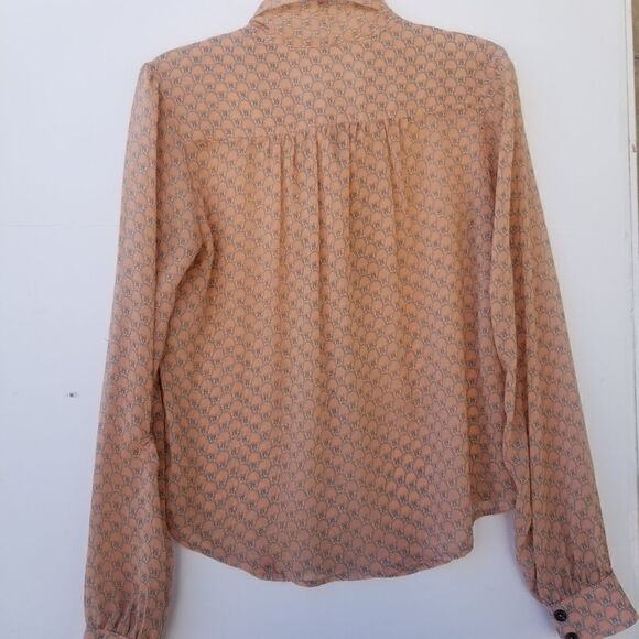 Mona B Long Sleeve Blouse With Tie. - Picture 14 of 14